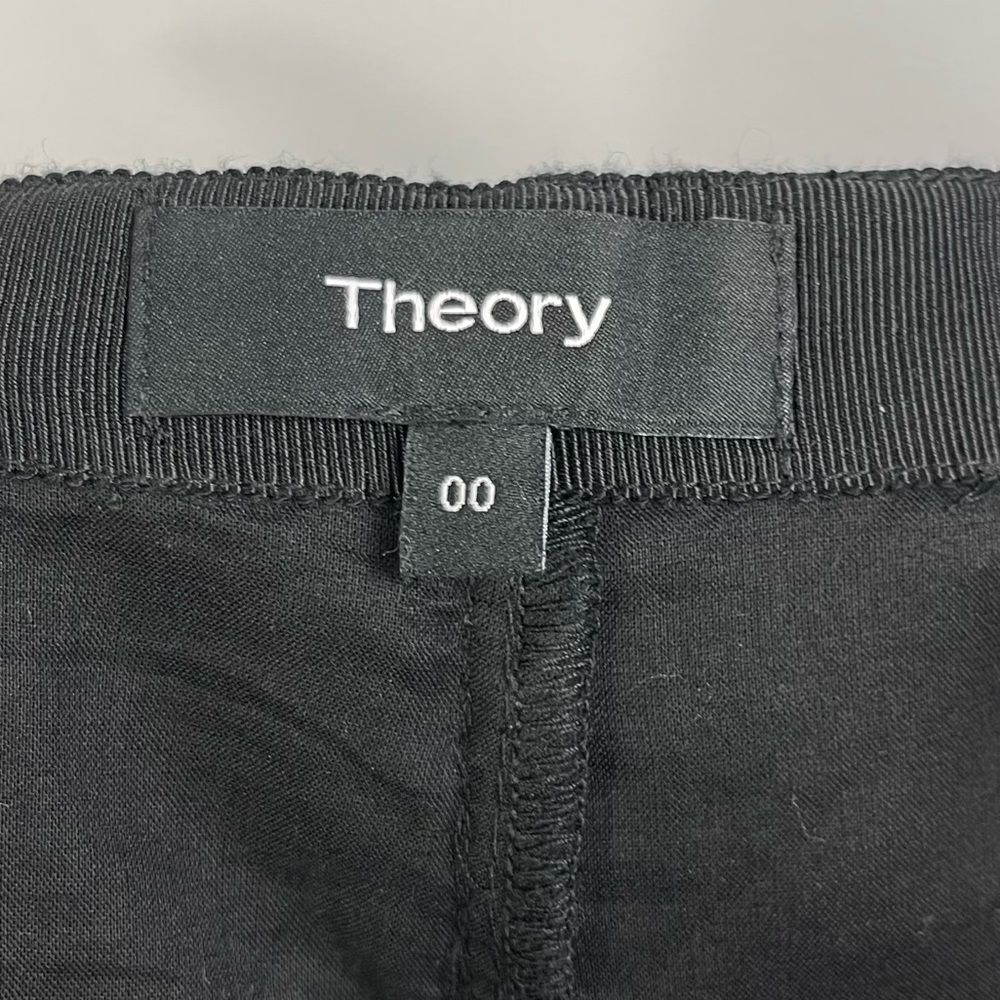 Theory Micro E Embroidered Eyelet Linen Dress Shorts Boho Pant Minimalist 00 - Picture 10 of 16
